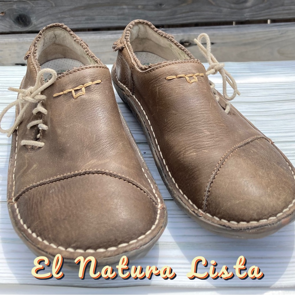 El Naturalista Womens Leather Moccasins Loafers Shoes Size 6.5